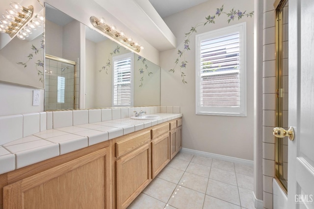 10611 Fishers Peak Dr, Bakersfield, CA 93312 - bathroom featuring vanity and tile patterned flooring