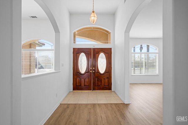 entryway featuring light hardwood / wood-style floors