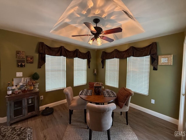 15725 Marty Ave, Bakersfield, CA 93314 - dining space with wood finished floors and ceiling fan