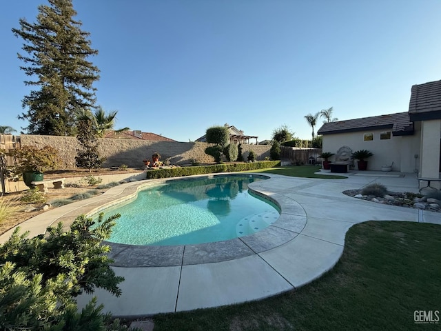 15725 Marty Ave, Bakersfield, CA 93314 - view of pool featuring a fenced backyard and a patio area