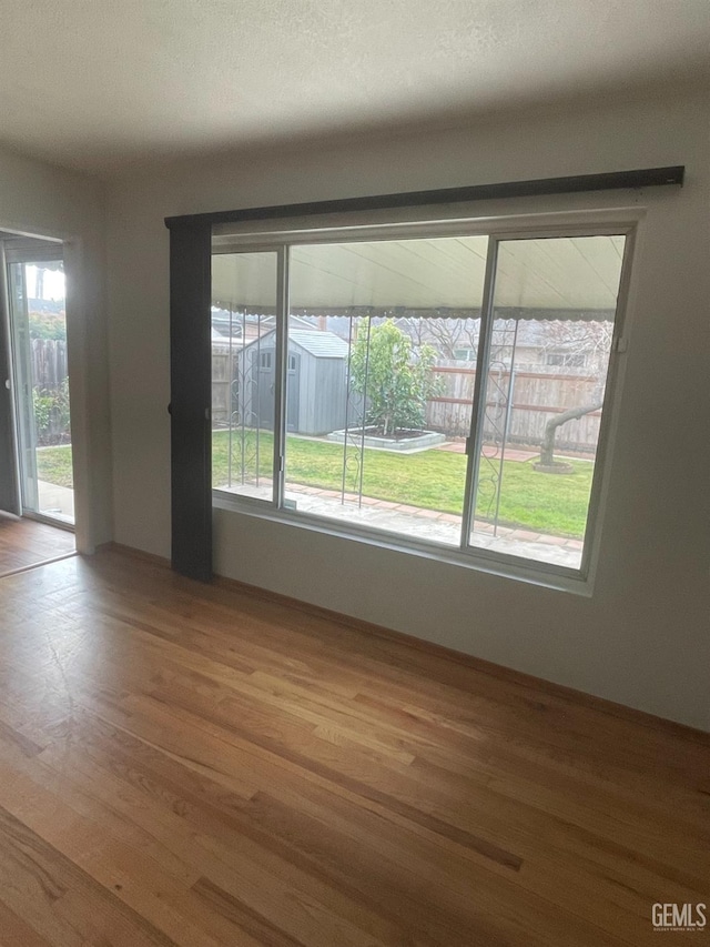 empty room featuring hardwood / wood-style flooring