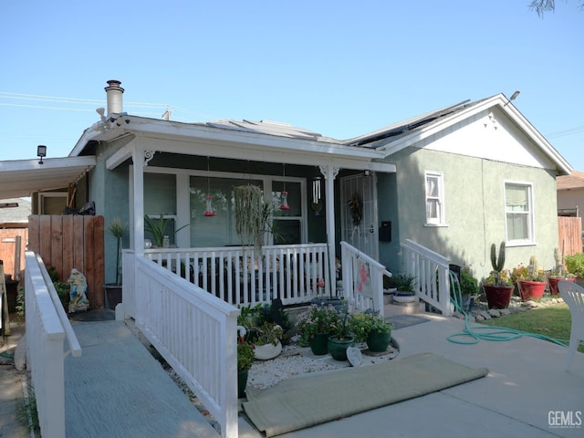 view of front facade with a porch