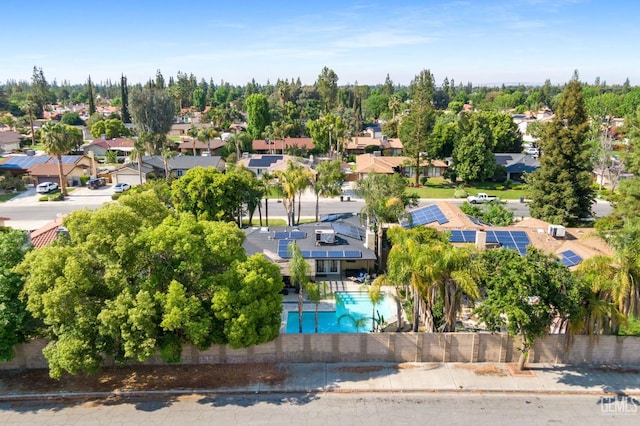 aerial view with a residential view