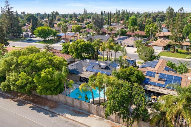 bird's eye view featuring a residential view