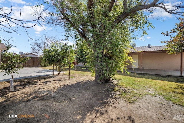 view of yard with a patio