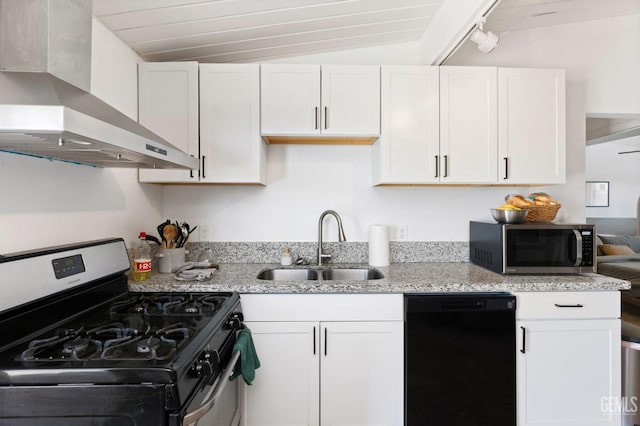 909 Oberlin Ct, Bakersfield, CA 93305 - kitchen with stainless steel appliances, wall chimney range hood, white cabinetry, and light stone countertops