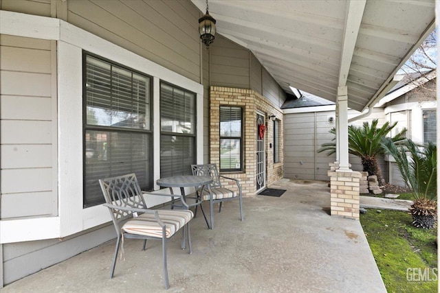 view of patio / terrace featuring covered porch