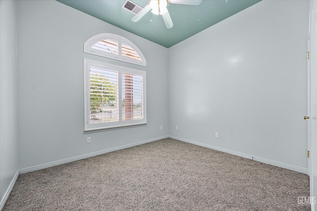 200 Justin Ct, Shafter, CA 93263 - carpeted empty room with ceiling fan and vaulted ceiling
