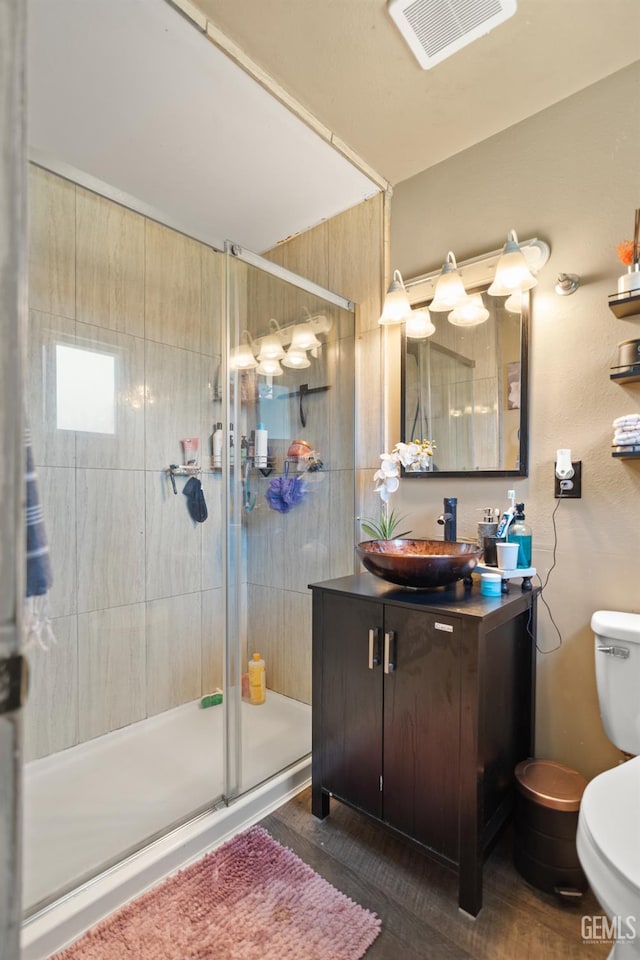 262 Olson Ave, Shafter, CA 93263 - bathroom featuring a stall shower and vanity