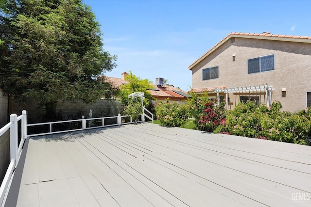 6209 Ambergrove St, Bakersfield, CA 93313 - wooden terrace with a pergola