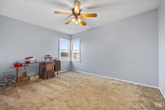 13754 Rosedale Hwy, Bakersfield, CA 93314 - office area with ceiling fan and carpet flooring