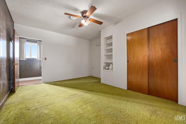 13754 Rosedale Hwy, Bakersfield, CA 93314 - unfurnished bedroom with ceiling fan, carpet, and a textured ceiling
