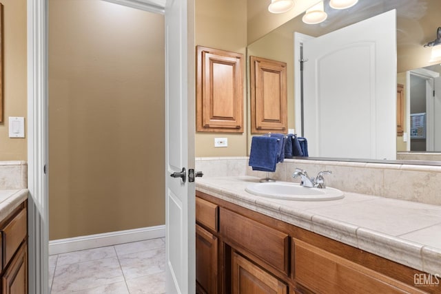 2801 Trengate Way, Bakersfield, CA 93311 - bathroom with vanity and baseboards