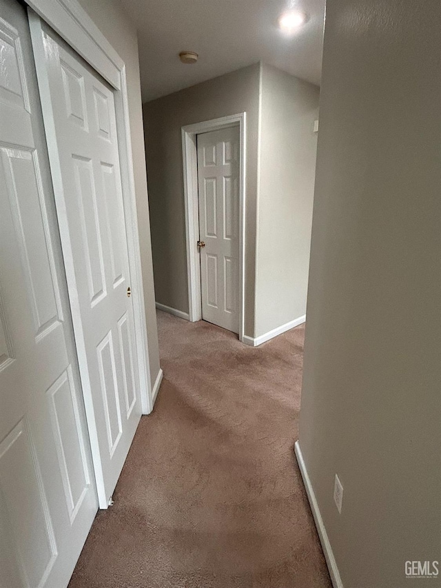 corridor with carpet flooring
