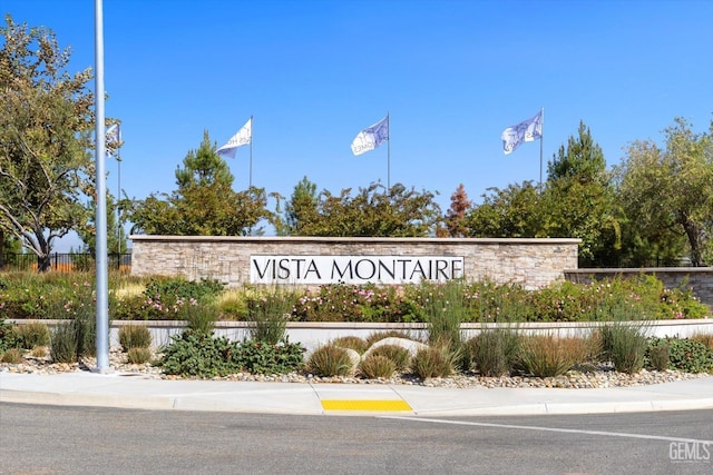 view of community sign