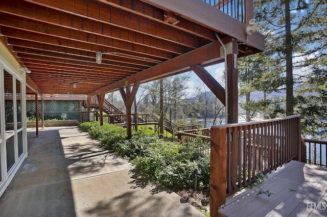 view of wooden terrace