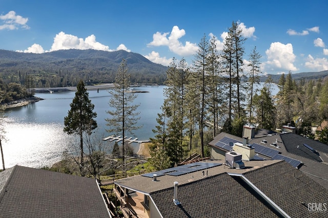 view of water feature featuring a mountain view