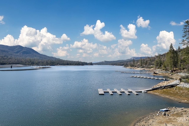 water view with a mountain view