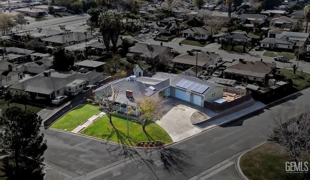 aerial view featuring a residential view