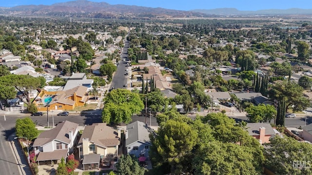 birds eye view of property featuring a residential view and a mountain view