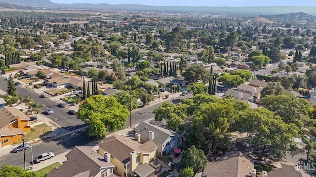 aerial view with a residential view