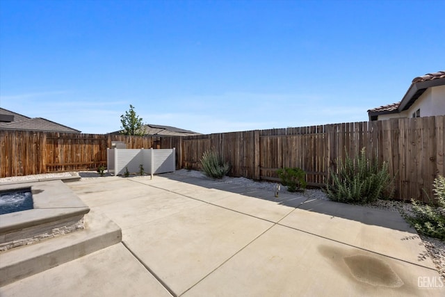 view of patio / terrace featuring a fenced backyard