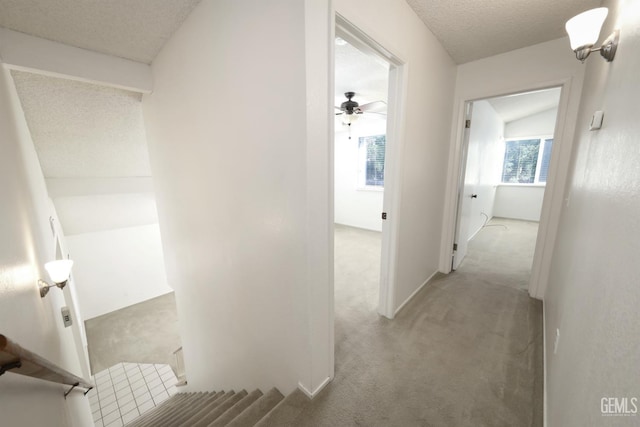6008 Alderpointe St, Bakersfield, CA 93313 - hall featuring light carpet and a textured ceiling