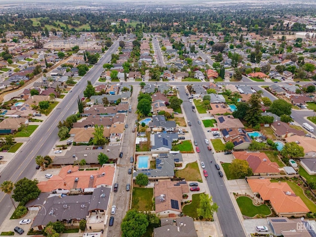 drone / aerial view featuring a residential view
