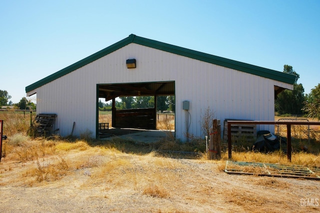 view of pole building