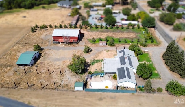 bird's eye view featuring a rural view
