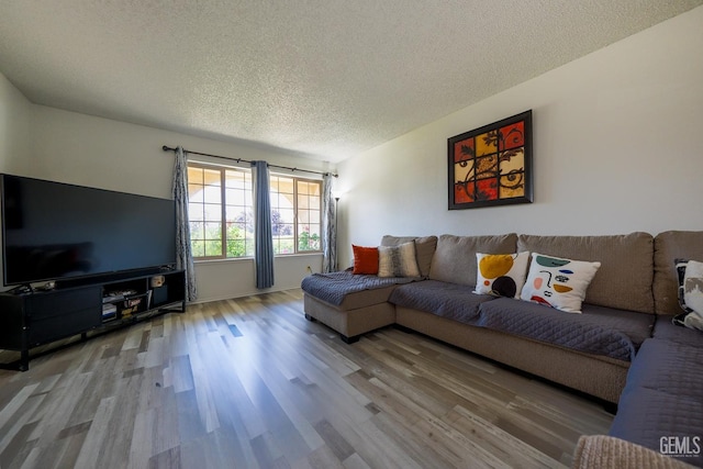 4508 Glengary Pl, Bakersfield, CA 93313 - living area featuring wood finished floors, a textured ceiling, and baseboards