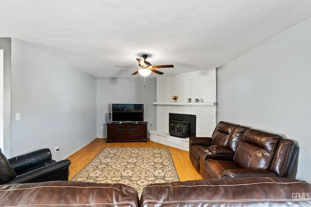 1125 Rose Ave, Shafter, CA 93263 - living area featuring ceiling fan and wood finished floors
