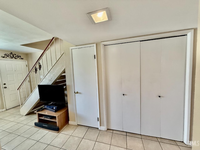 4600 Beechwood St Unit 135, Bakersfield, CA 93309 - foyer entrance featuring stairway and light tile patterned floors