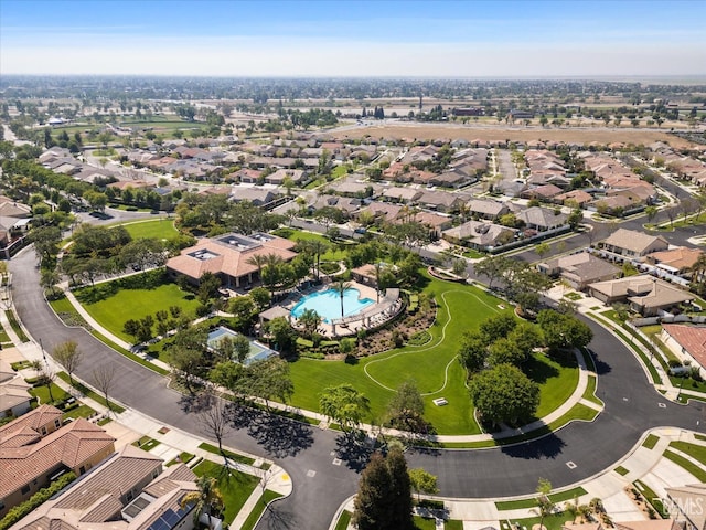 bird's eye view with a residential view