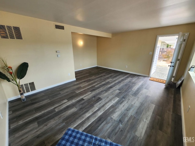 4856 Morales St, New Cuyama, CA 93254 - empty room with dark wood-style flooring and baseboards
