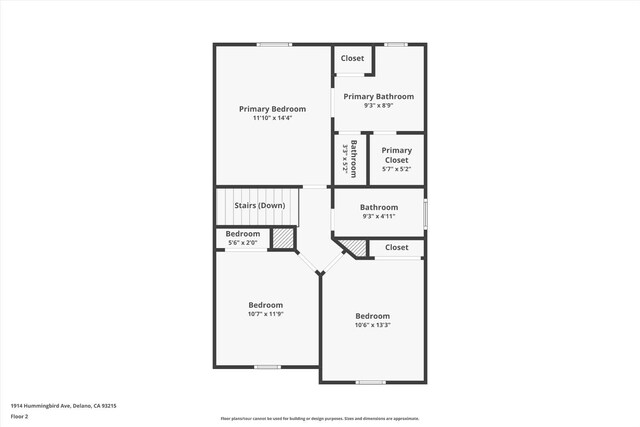 1914 Hummingbird Ave, Delano, CA 93215 - floor plan / room layout