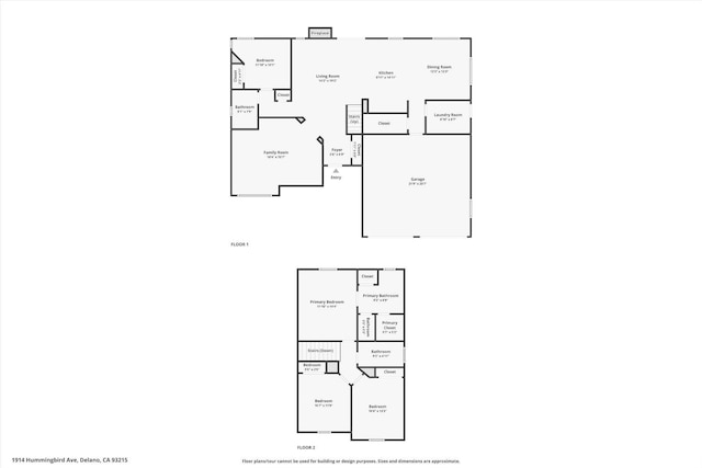 1914 Hummingbird Ave, Delano, CA 93215 - home floor plan