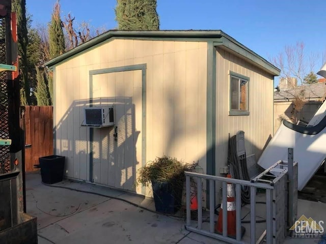 view of property exterior with a patio