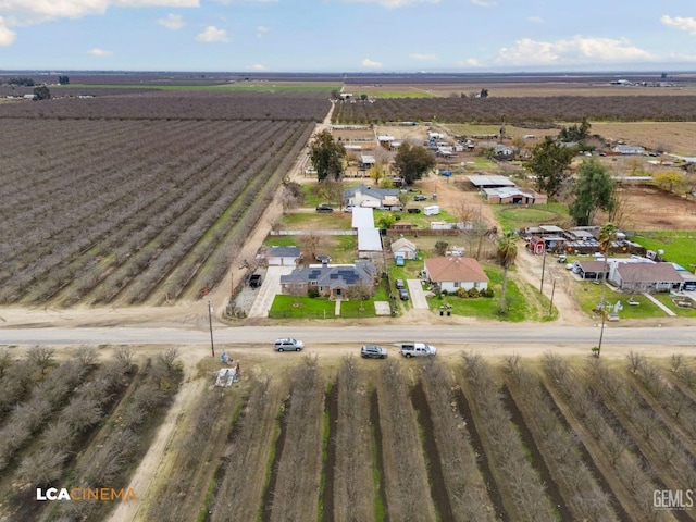 aerial view featuring a rural view