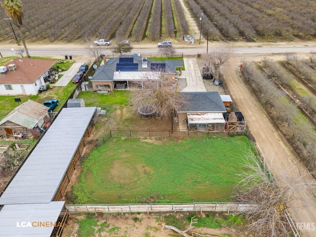 drone / aerial view featuring a rural view