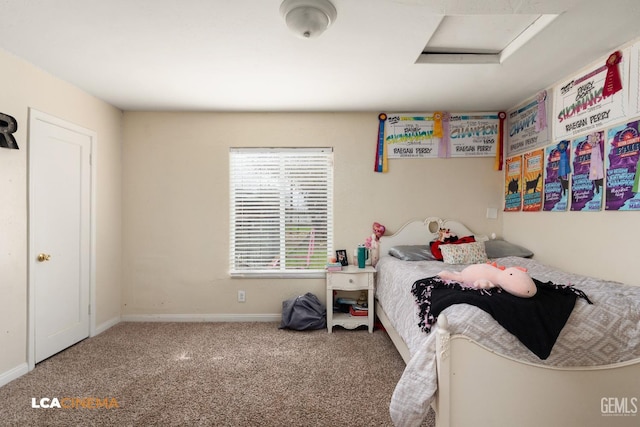 view of carpeted bedroom