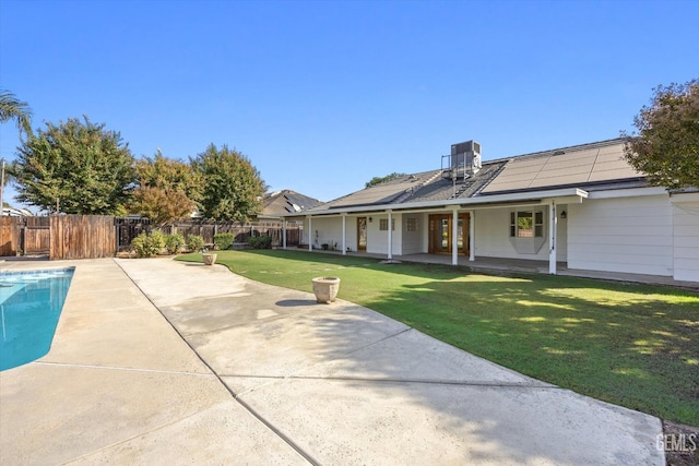 exterior space with a yard and a patio