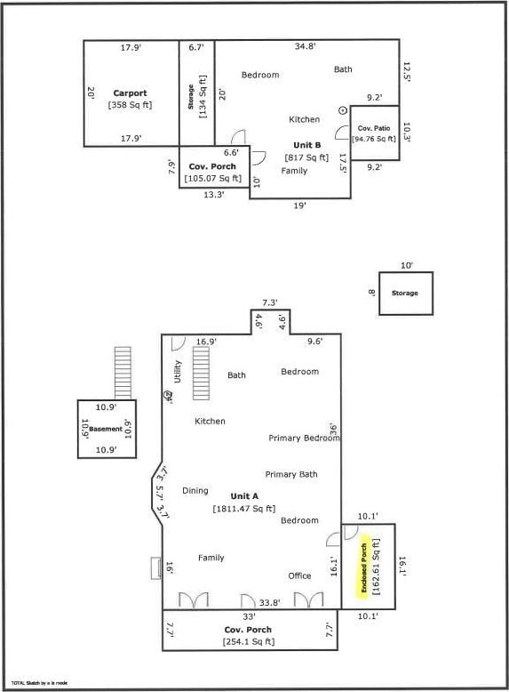 2310 B St, Bakersfield, CA 93301 - view of property floor plan