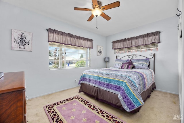 3808 Navajo Ave, Bakersfield, CA 93309 - bedroom with carpet flooring and a ceiling fan