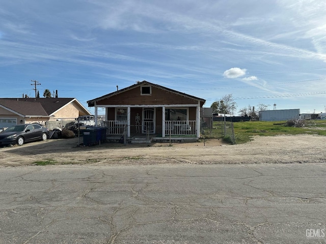 view of front of property with a porch