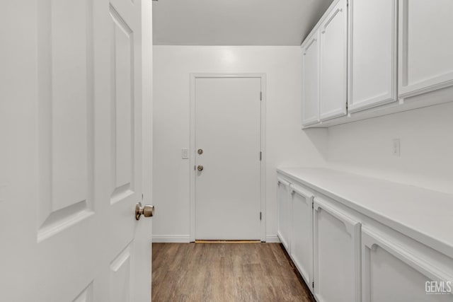 washroom featuring light wood finished floors