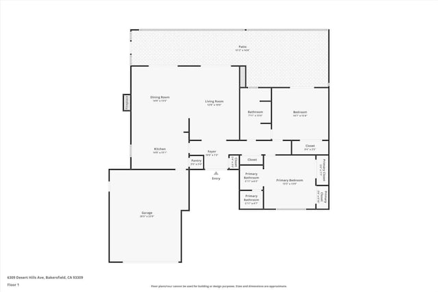 6309 Desert Hills Ave, Bakersfield, CA 93309 - view of property floor plan