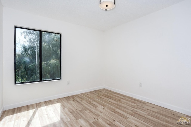 empty room featuring light hardwood / wood-style floors