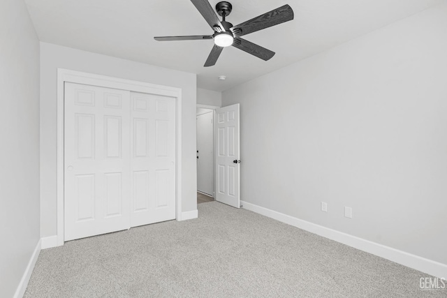 9610 Tahiti Ave, Bakersfield, CA 93311 - unfurnished bedroom with carpet floors, a closet, and ceiling fan
