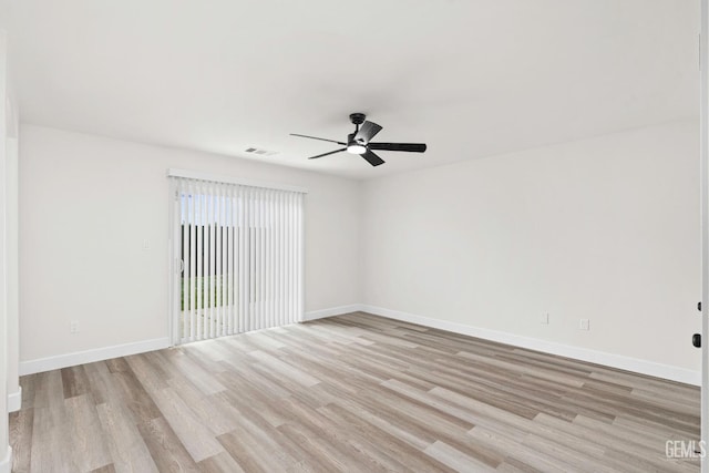 9610 Tahiti Ave, Bakersfield, CA 93311 - spare room featuring light wood finished floors and ceiling fan